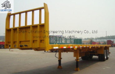 2 Trục 30T Container mặt phẳng Giao thông Semi Truck Trail.