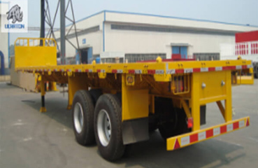 2 Trục 30T Container mặt phẳng Giao thông Semi Truck Trail.