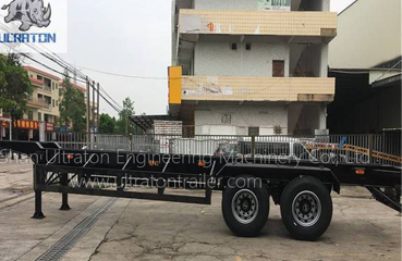 Đường ray 2 Trục 20ft Skeletal Container Transport Semi Truck Trail.
