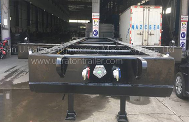 Đường ray 2 Trục 20ft Skeletal Container Transport Semi Truck Trail.